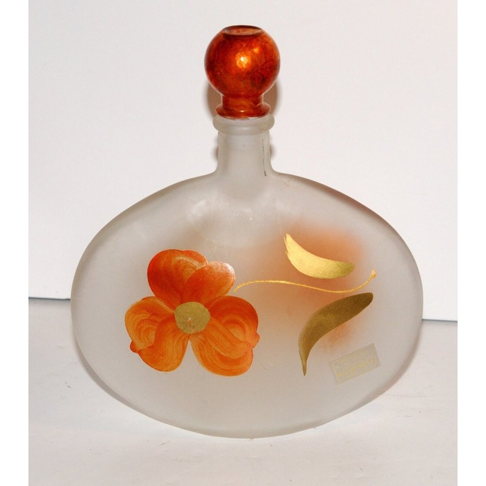 Murano Hand Painted Decanter and Stopper Vitro Eseguito Secondo La Tecnica Italy